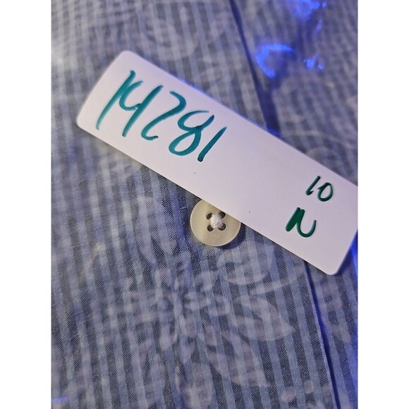 Hobie Shirt Mens Medium Blue Floral Striped Button Up Polynosic Rayon Vintage M‎ - Picture 12 of 12